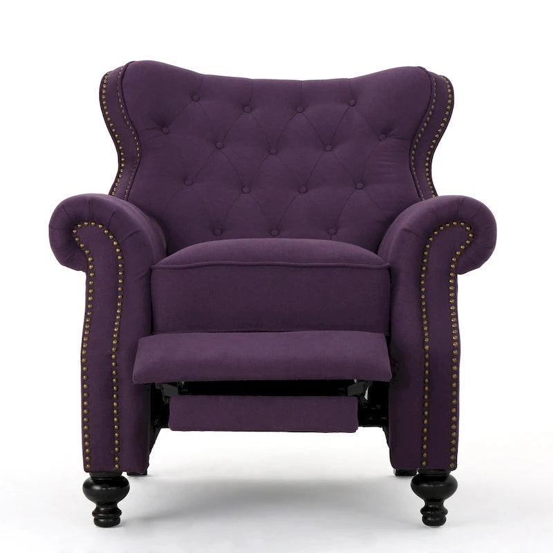 Roomfitters Accented Push Back Recliner Chair with Rolled Arms, Enjoy Cocooning Comfort
