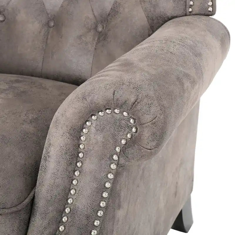 Roomfitters Accented Push Back Recliner Chair with Rolled Arms, Enjoy Cocooning Comfort