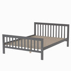 Twin Over Full Wood Loft Bed with Staircase,High Guardrails and Ladder