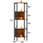 5 Tier Tall Bookshelf - 14.9 D x 10.6 W x 55.1 H
