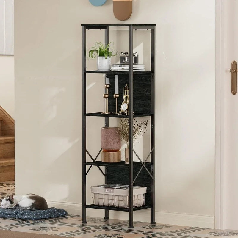 5 Tier Tall Bookshelf - 14.9 D x 10.6 W x 55.1 H