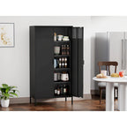 71 Inches High Metal Storage Locker With 4 Adjustable Shelves And 5 Tiers, Suitable For Homes And Offices