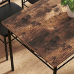 VECELO 3/5-piece Mid-century Dining Table Set with Upholstered Chair