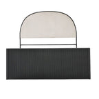 Choteau Black Finish Metal Gray Fabric Queen Bed by iNSPIRE Q Modern