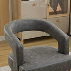 25.79  Wide Modern Barrel Open Back Upholstered Accent Chair