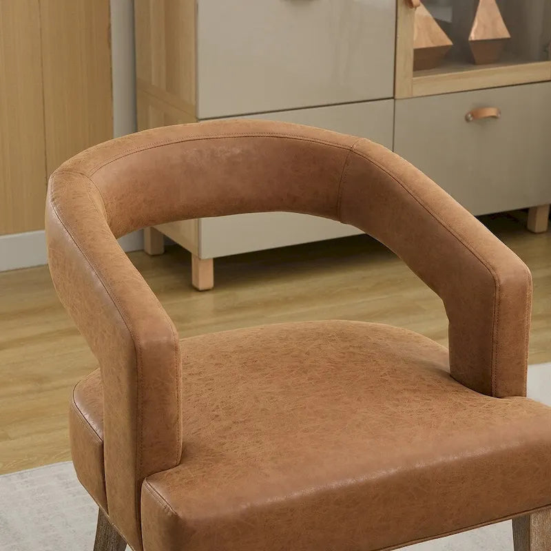 25.79  Wide Modern Barrel Open Back Upholstered Accent Chair
