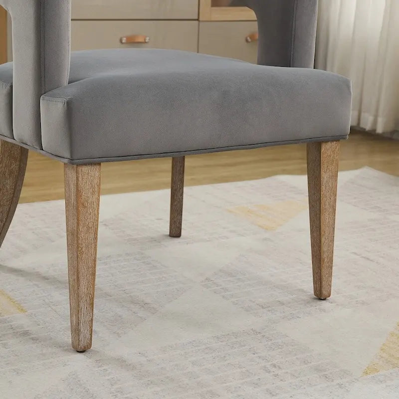 25.79  Wide Modern Barrel Open Back Upholstered Accent Chair