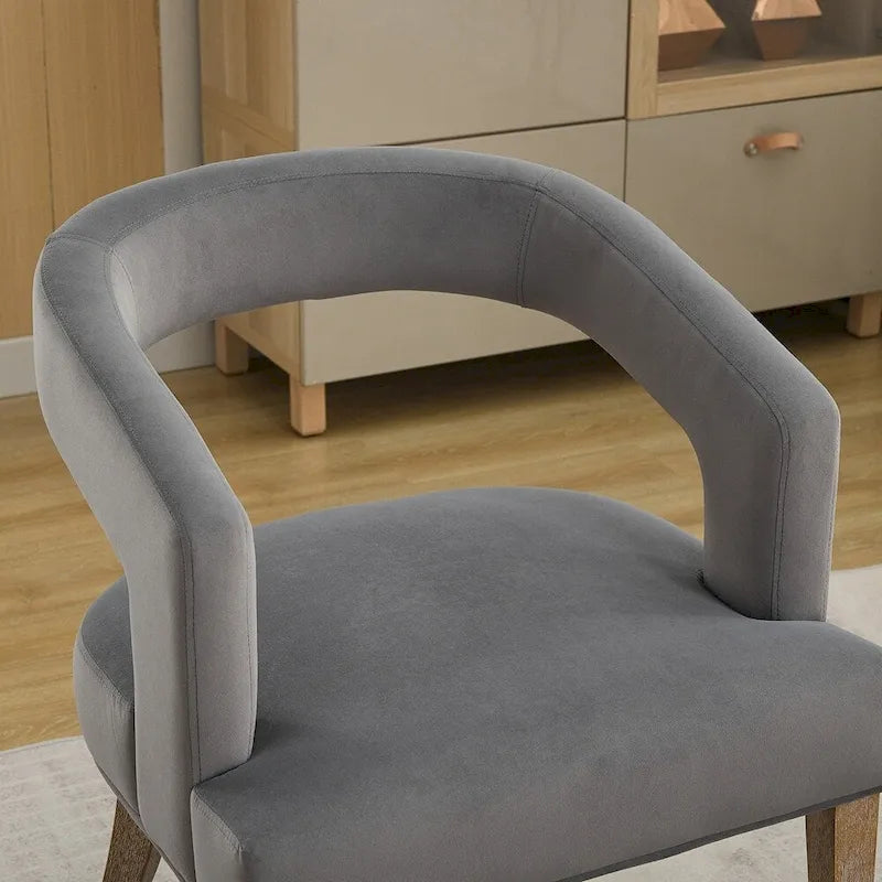 25.79  Wide Modern Barrel Open Back Upholstered Accent Chair