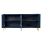 4-Door Sideboard with Unique Texture & Adjustable Shelves