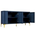 4-Door Sideboard with Unique Texture & Adjustable Shelves