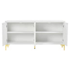 4-Door Sideboard with Unique Texture & Adjustable Shelves