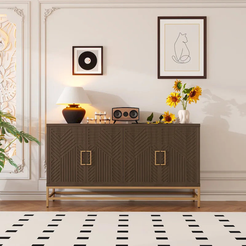 Sideboard Buffet Cabinet with Adjustable Shelves
