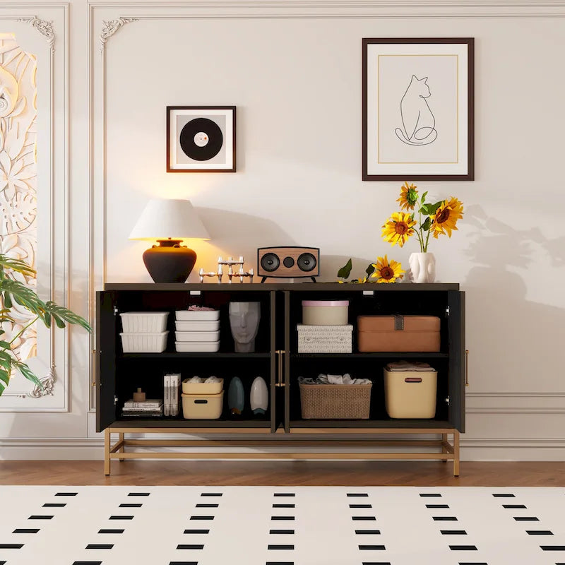 Sideboard Buffet Cabinet with Adjustable Shelves