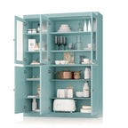 Palace Imports 100% Solid Wood 48.5  Pantry China Cabinet with Frosted Glass, Solid Wood Doors and 2-Drawers