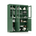 Palace Imports 100% Solid Wood 48.5  Pantry China Cabinet with Frosted Glass, Solid Wood Doors and 2-Drawers