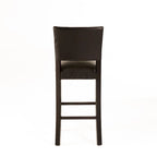 30.5  Modern Bar Stool with Leather Backrest Padded Seat, Nailhead Trim, Solid Wood Legs for Bar Dining Room Living Room Caf