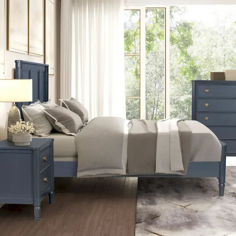 Furniture of America Arlena Classic Modern Solid Wood Panel Bed