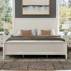 Furniture of America Arlena Classic Modern Solid Wood Panel Bed