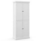 Gymax 72.5  Kitchen Pantry w/4 Door 6-Tier Shelves Freestanding