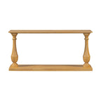 Vase-Leg Design Console Table Narrow Entryway Table Sofa Side Table with Bottom Shelf