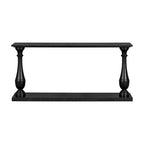 Vase-Leg Design Console Table Narrow Entryway Table Sofa Side Table with Bottom Shelf