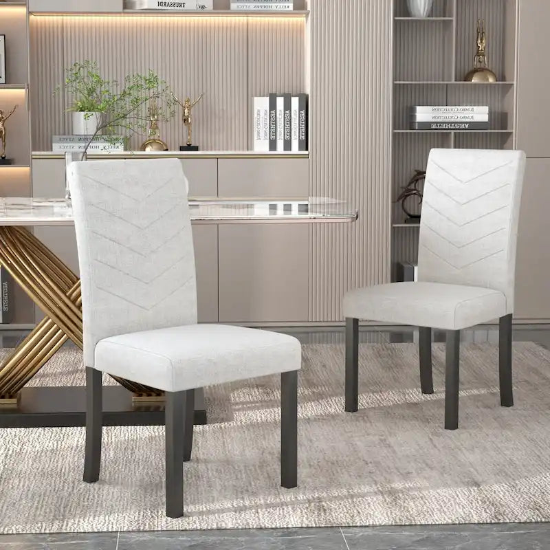 VECELO Upholstered Dining Chairs Set of 6 Parson Classic Upholstered Dining Chair,Modern 37  Parson Chairs