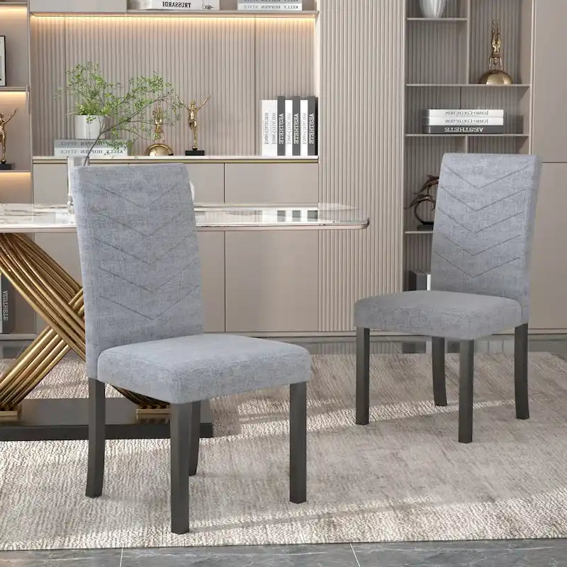 VECELO Upholstered Dining Chairs Set of 6 Parson Classic Upholstered Dining Chair,Modern 37  Parson Chairs