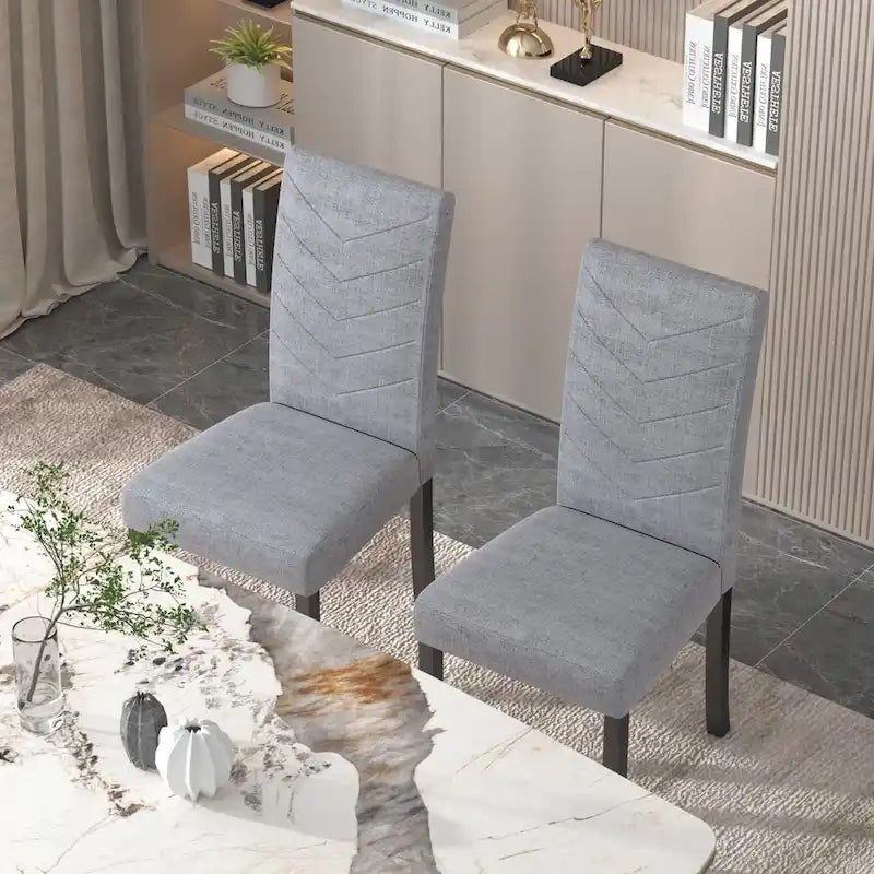 VECELO Upholstered Dining Chairs Set of 6 Parson Classic Upholstered Dining Chair,Modern 37  Parson Chairs