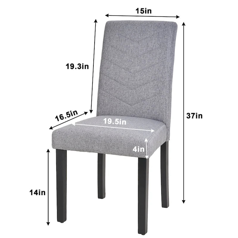VECELO Upholstered Dining Chairs Set of 6 Parson Classic Upholstered Dining Chair,Modern 37  Parson Chairs