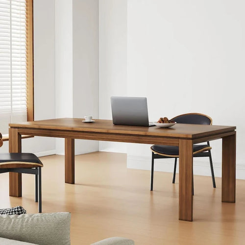 62.99 Inch Mid Century Modern Solid Wood Dining Table for 4-6 People