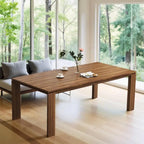 62.99 Inch Mid Century Modern Solid Wood Dining Table for 4-6 People