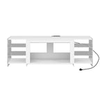 VECELO 70  Rustic TV Stand without/with Fireplace Heater(2 Options),Media Entertainment Center Table with Storage Shelves