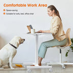 42.5  H Tall Small Standing Desk Mobile Portable Rolling Laptop PC Table Adjustable Height w/ Wheels