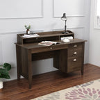 Lokatse Home 53  Wide Home Office Writing Desk With Hutch