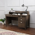 Lokatse Home 53  Wide Home Office Writing Desk With Hutch