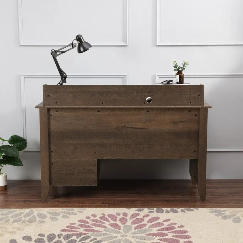 Lokatse Home 53  Wide Home Office Writing Desk With Hutch