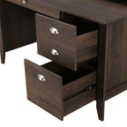 Lokatse Home 53  Wide Home Office Writing Desk With Hutch