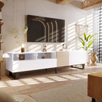 70.9  TV Stand with Double Storage Space and Drop Down Door for TVs Up to 80