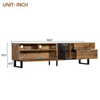 70.9  TV Stand with Double Storage Space and Drop Down Door for TVs Up to 80