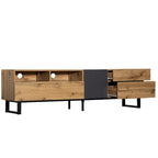 70.9  TV Stand with Double Storage Space and Drop Down Door for TVs Up to 80