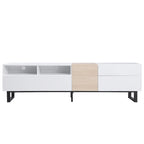 70.9  TV Stand with Double Storage Space and Drop Down Door for TVs Up to 80