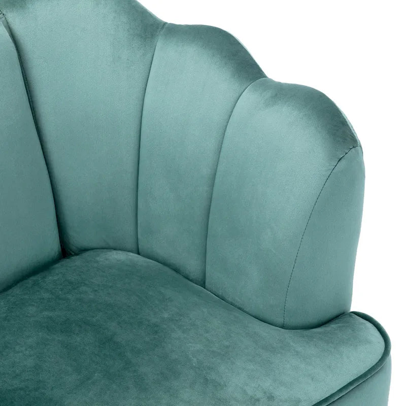 Velvet Channel Stitched 3-seater Sofa with Metal Legs