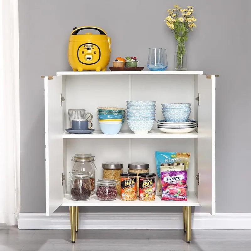 Sideboard Storage Modern Accent Cabinet with 2 Doors, Sideboard Buffet Cabinet for Kitchen