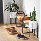 Wood and Metal Bench