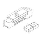 Peyson Contemporary 70-inch 2-Drawer Wood TV Stand by Furniture of America