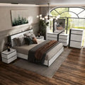 Conjira Modern White Wood 6-Piece Storage Platform Bedroom Set with USBs by Furniture of America