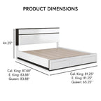 Conjira Modern White Wood 6-Piece Storage Platform Bedroom Set with USBs by Furniture of America
