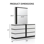 Conjira Modern White Wood 6-Piece Storage Platform Bedroom Set with USBs by Furniture of America