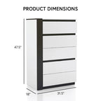 Conjira Modern White Wood 6-Piece Storage Platform Bedroom Set with USBs by Furniture of America