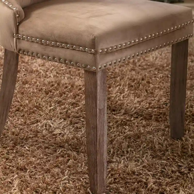 High-end Tufted Solid Wood Contemporary Velvet Upholstered Dining Chair
